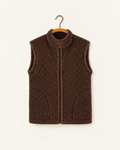 Coldbreaker - Gilet Walker - Marron Foncé – vue de face sur cintre