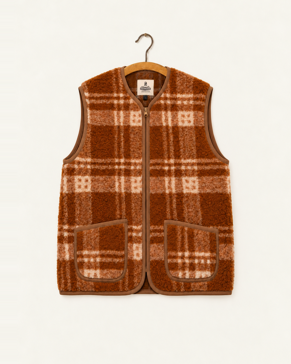 Coldbreaker - Veste Pepitco Ultralight - Scotch Apricot – vue de face sur cintre