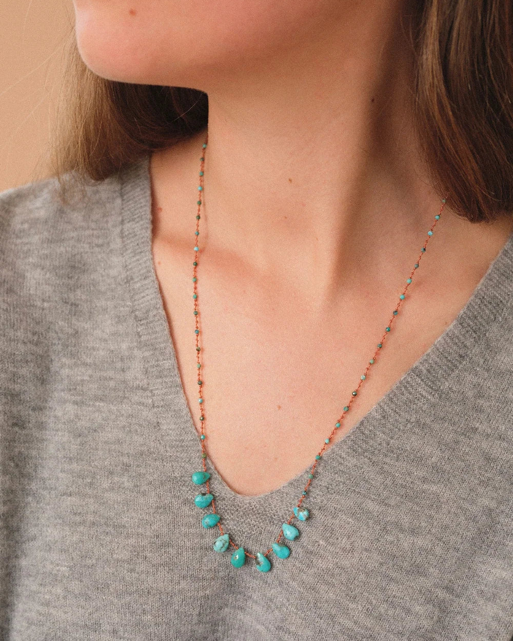 Ivarene - Collier 9 Gouttes - Turquoise