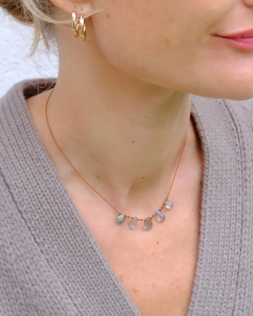 Ivarene - Collier 5 Gouttes - Labradorites
