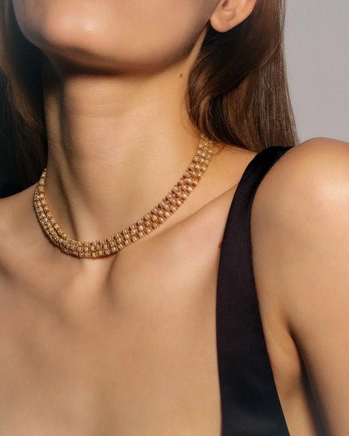Tityaravy - Kamala Necklace - Red Pearls