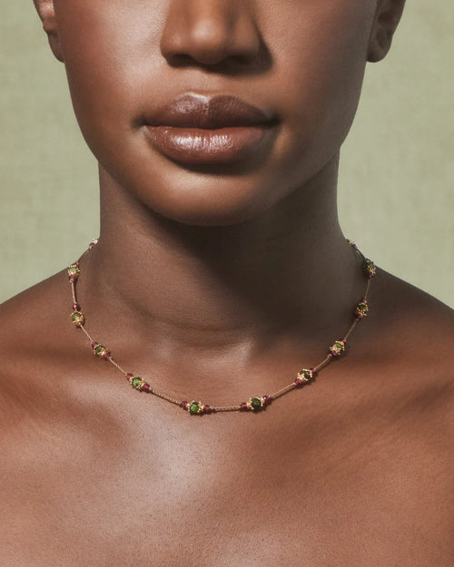 Tityaravy - Sriphala Necklace - Zoisite Garnet