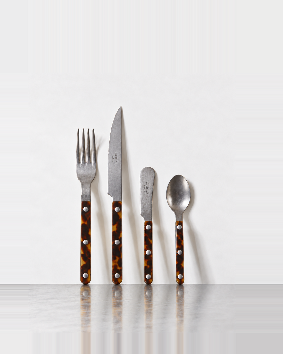 Couverts Bistrot ecaille – marquage Sabre Paris