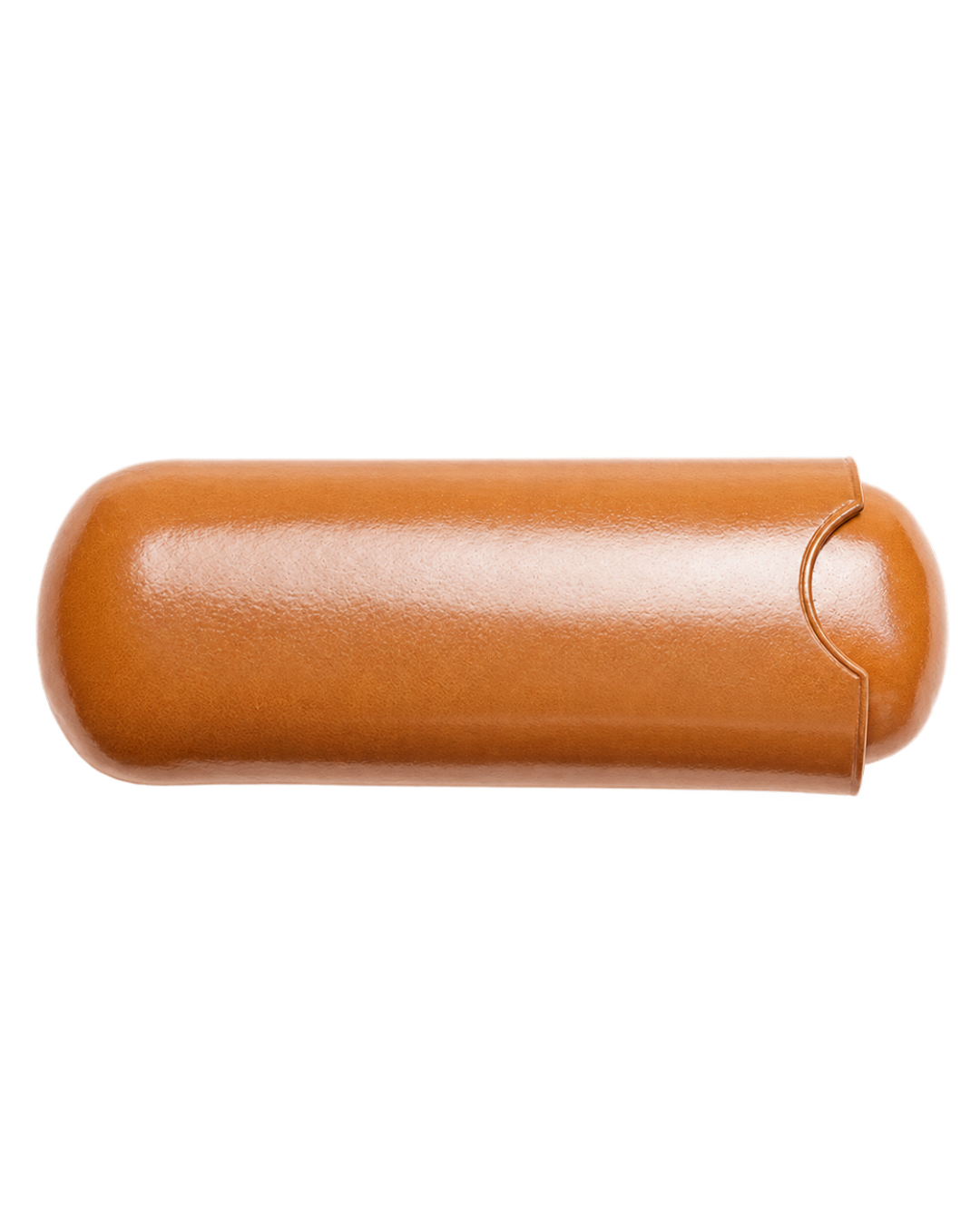Étui à lunettes Merci Paris Il Bussetto en cuir tannage végétal couleur biscuit sans coutures