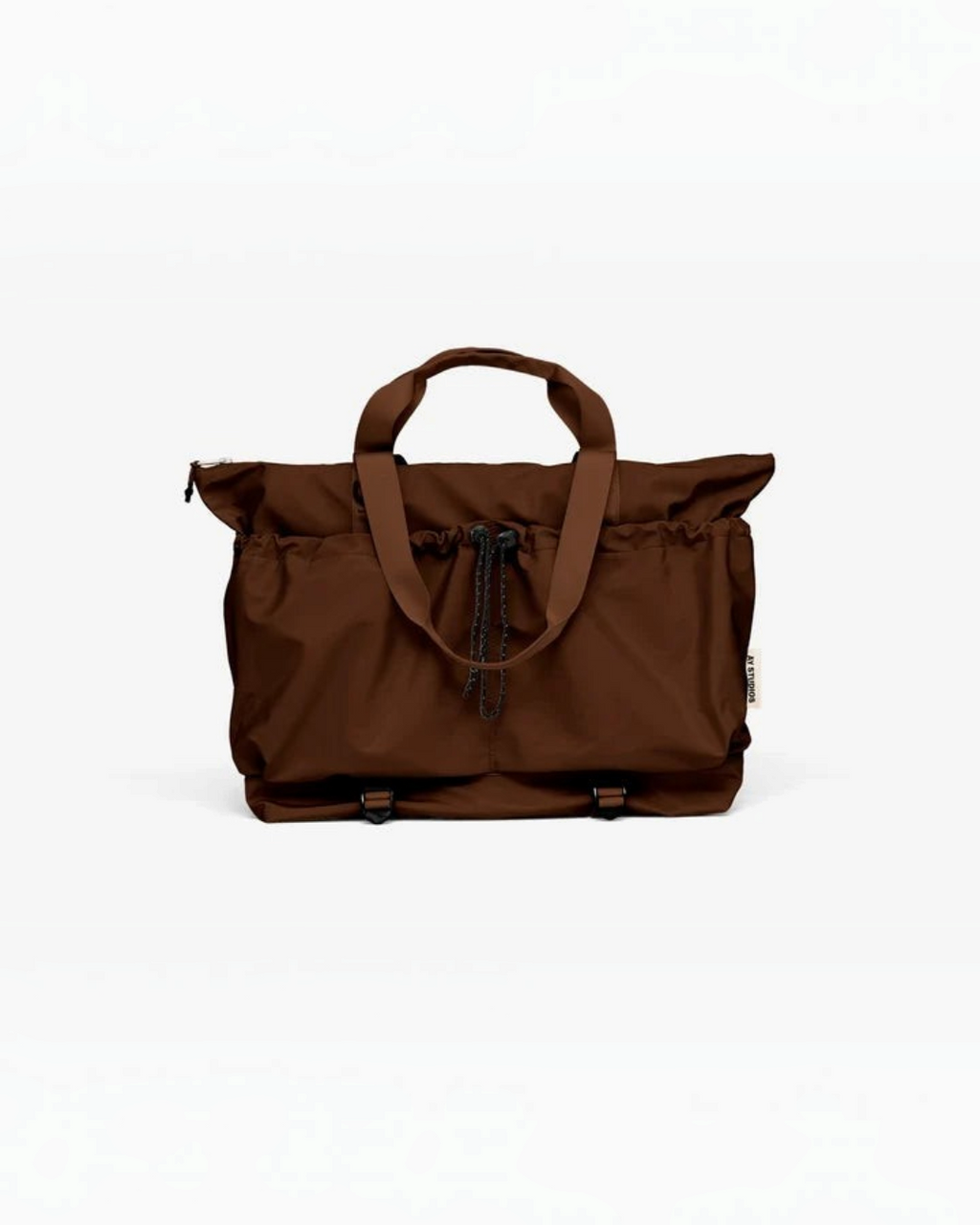 Sac Merci Paris AY Studios East To West marron en nylon recyclé avec anses et fermeture zippée