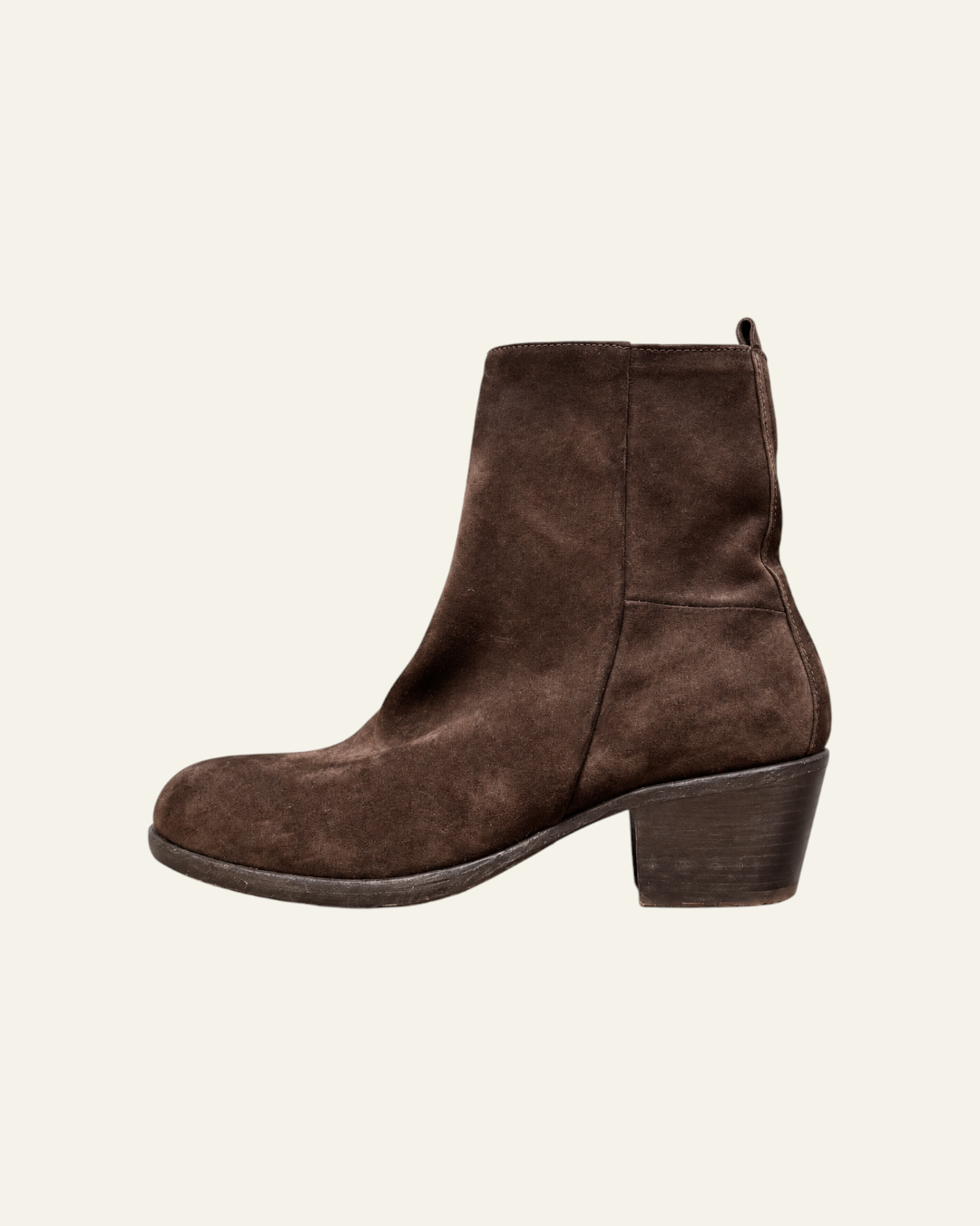 Ankle boots Merci Paris Elia Maurizi ankle ankle boots in chocolate brown suede leather with beveled heel and side zipper