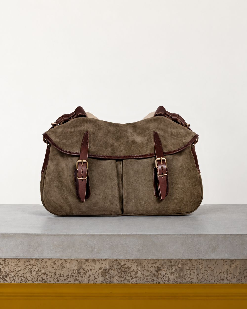 Bleu De Chauffe - Sac Musette Du Pecheur S - Musk – Vue sur banc