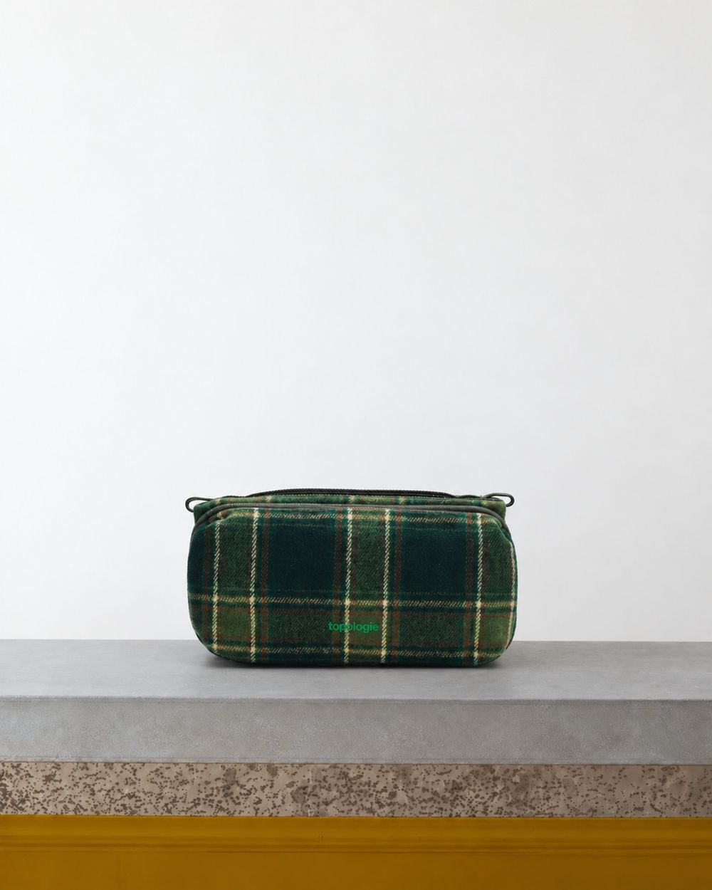 Topologie - Medium Bottle Bag Satchel - Green - Bench view