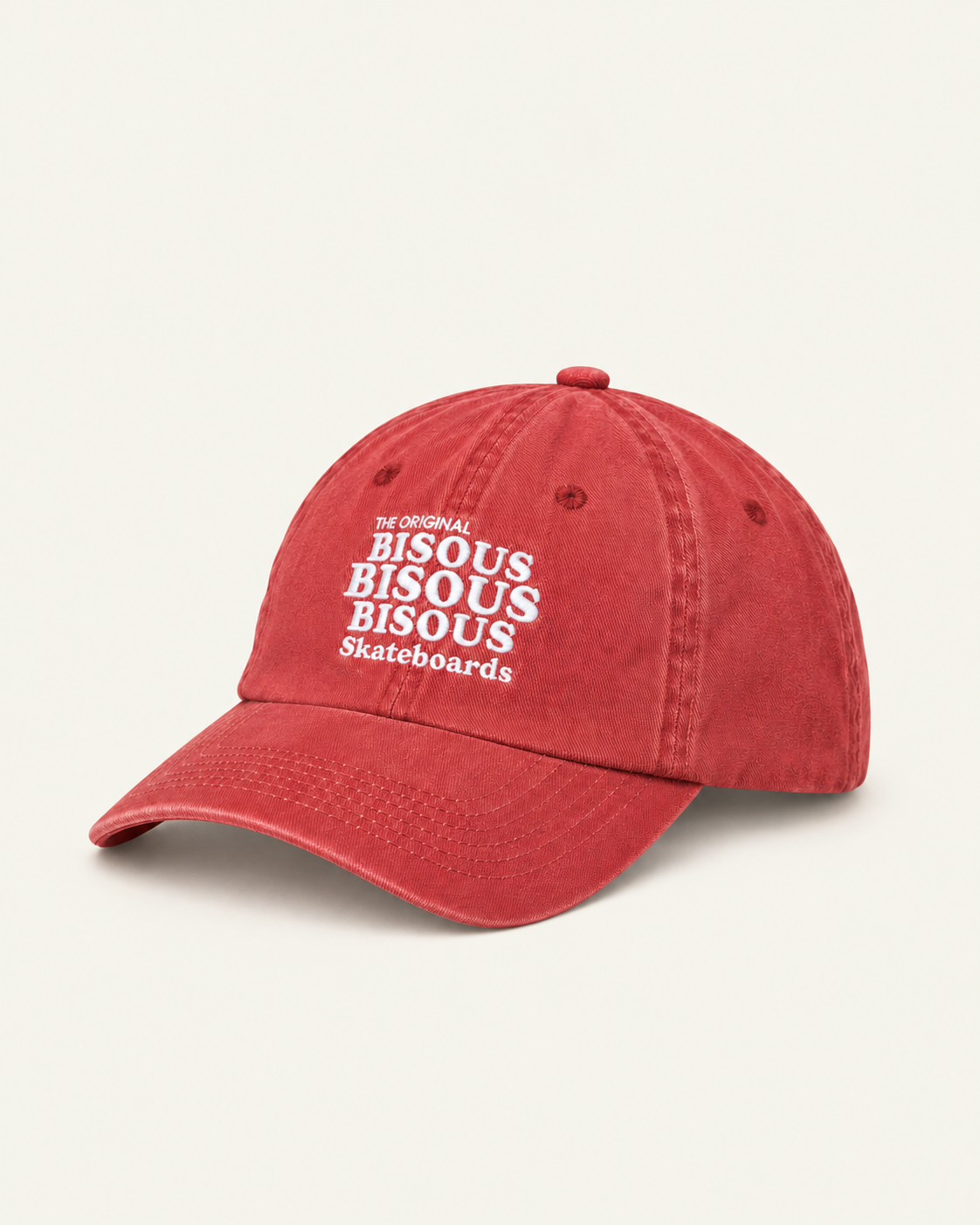 Bisous Skateboard - Casquette Grease Harvard - Rouge