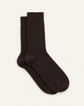 Baserange - Chaussettes Mi-Hautes Côtelées - Tactile — paire en packshot sur fond écru