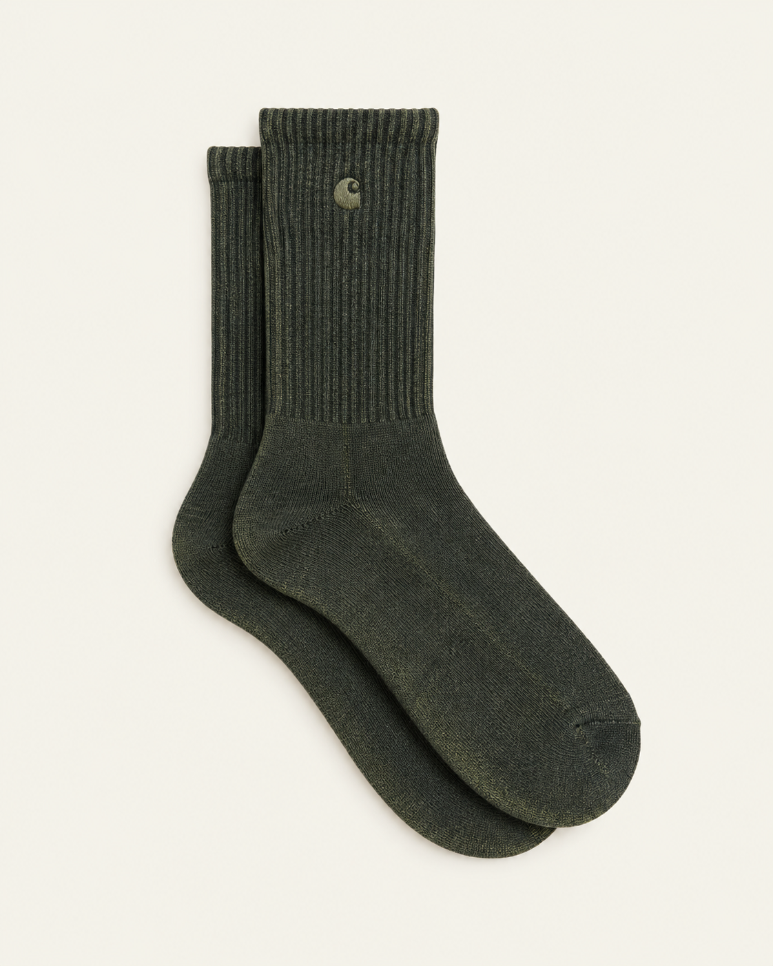 Carhartt Wip - Chaussettes Lambert - Raven — paire en packshot sur fond écru