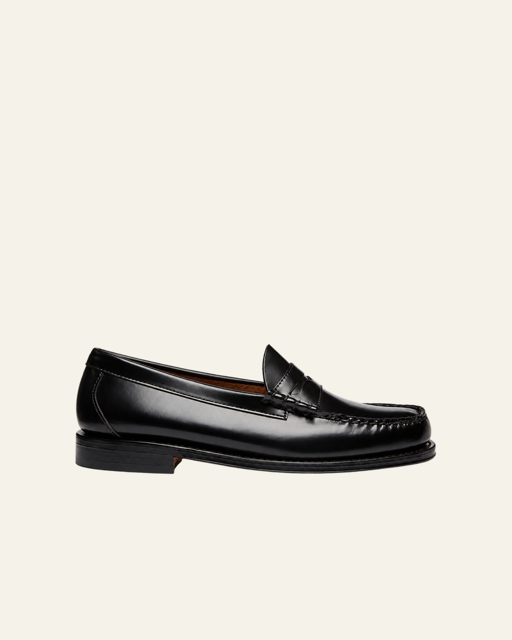 Gh Bass - Mocassins Weejuns Larson Penny - Noir - vue de profil