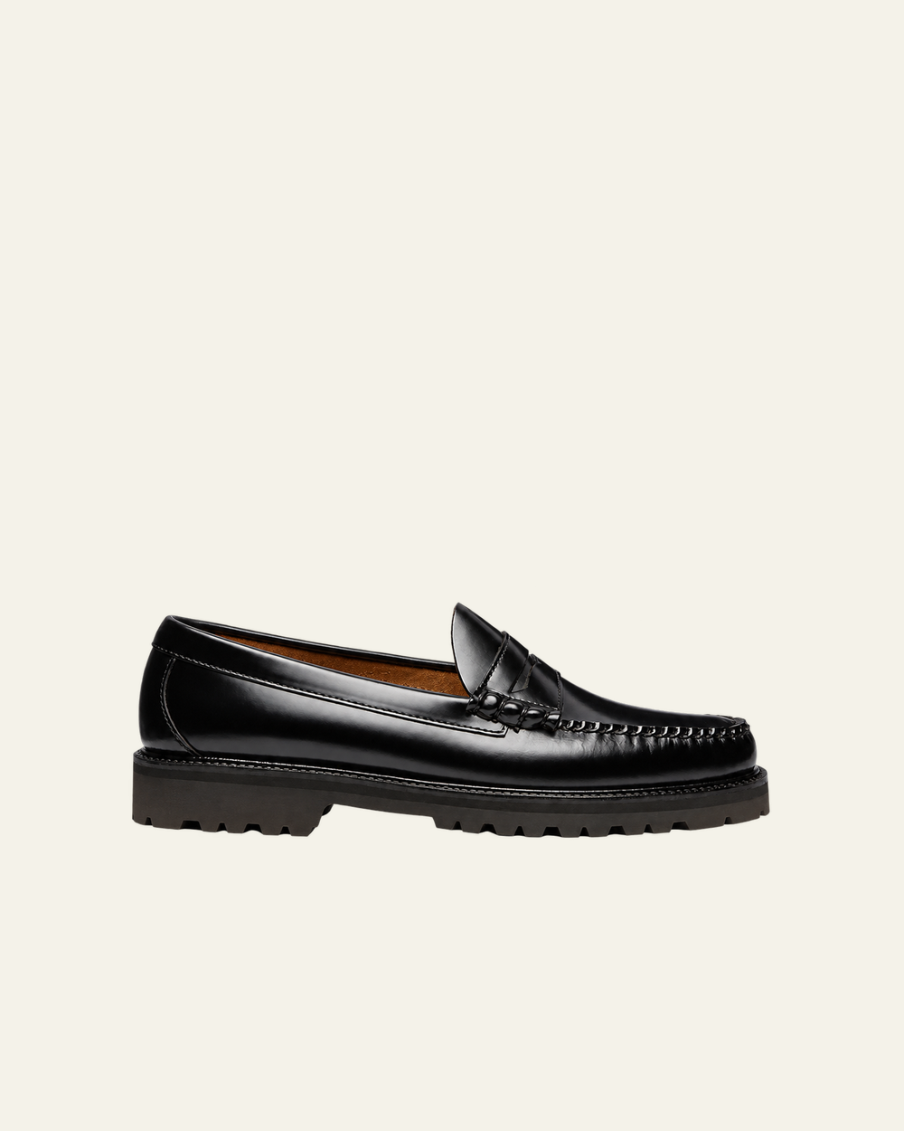 Gh Bass - Mocassins Weejun 90 Larson Penny - Noir - vue de profil