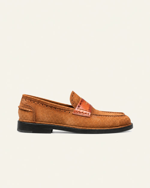 Elia Maurizi - Mocassin Cuir Suede - Noce Sigaro