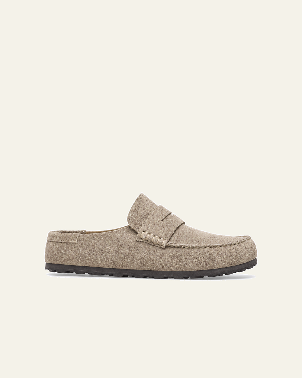 Birkenstock - Mocassins Naples Suede - Taupe - vue de profil