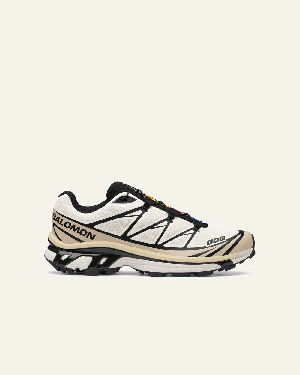 Salomon - Baskets XT6 - Vanilla Ice Black Silver - vue de profil
