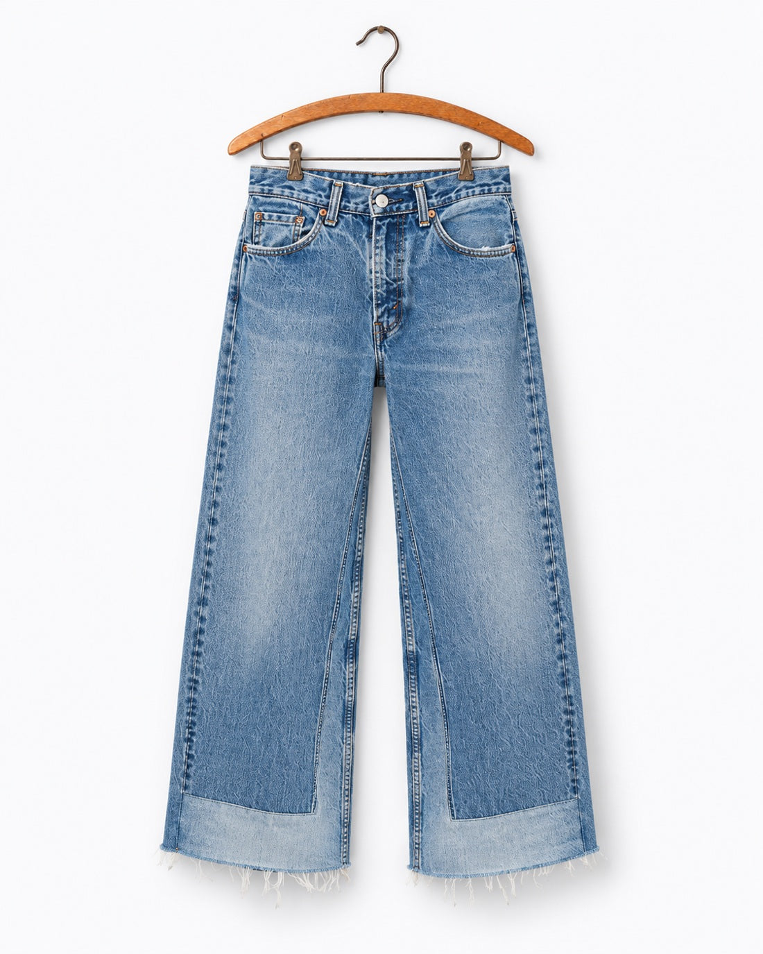 B Sides - Jeans Reworked Culotte - Vintage Indigo - sur cintre