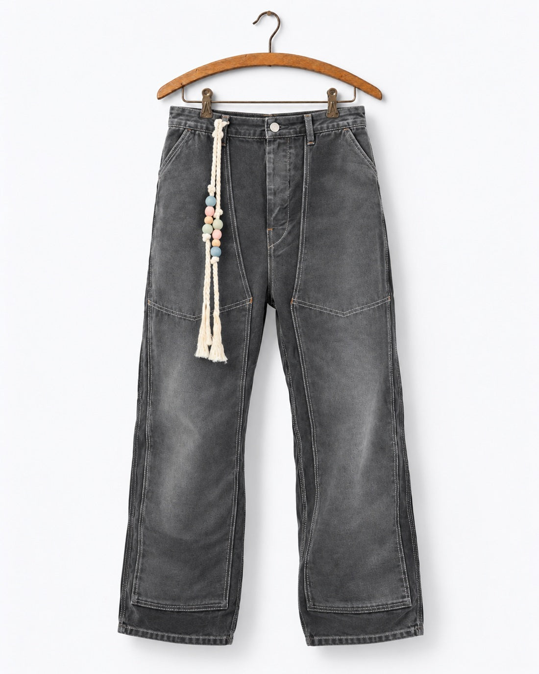 Dr Collectors - Pantalon P71 Carpenter - Noir Smoke - sur cintre