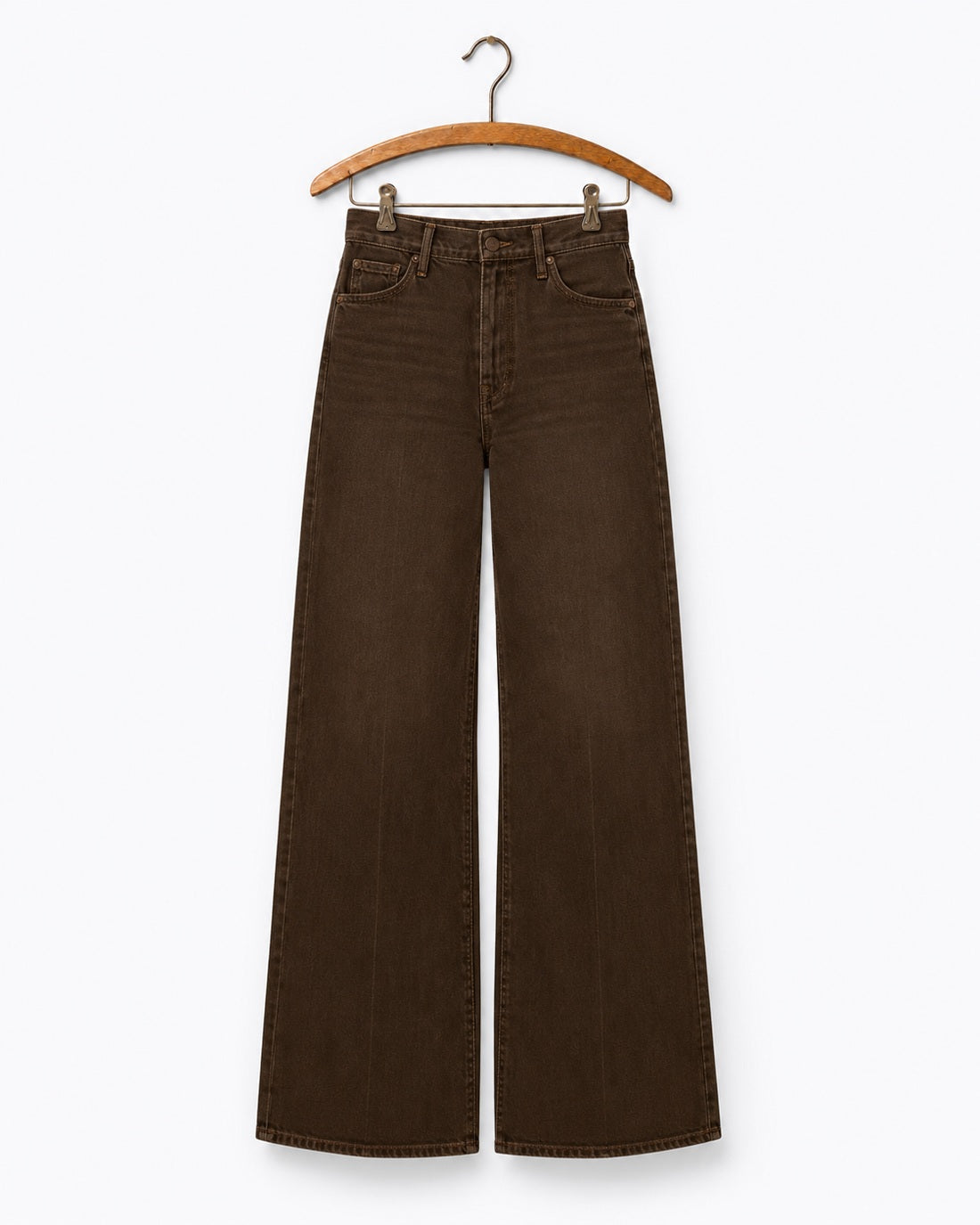 Mother - Jean The Undercover Sneak - Marron Chocolat - sur cintre