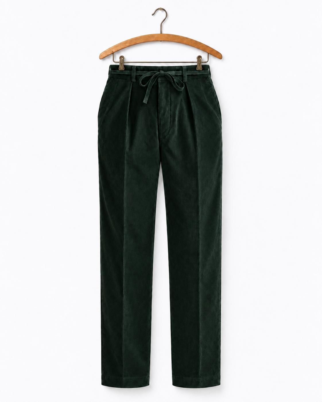 Coherence - Pantalon Alain - Vert — vue de face sur cintre