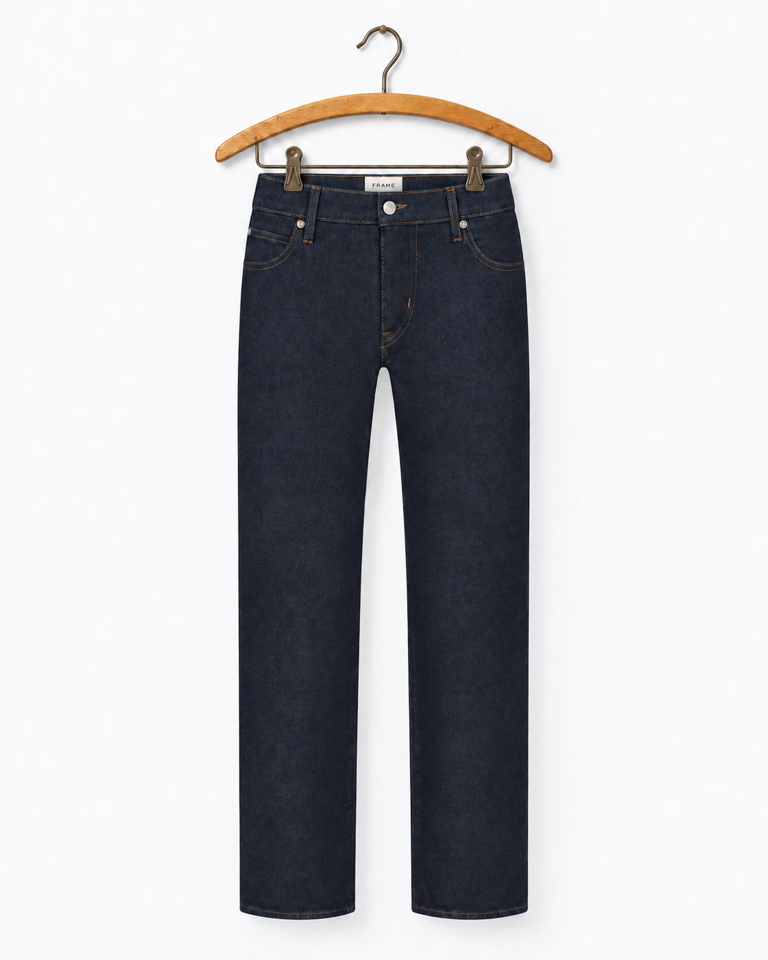 Frame - Jeans The Cigarette - Rinse — vue de face sur cintre