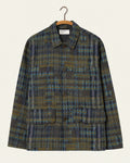 Universal Works - Veste Franck - Olive, vue de face sur cintre
