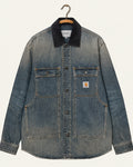 Carhartt Wip - Veste Oakland - Bleu & Marine Foncé, vue de face sur cintre