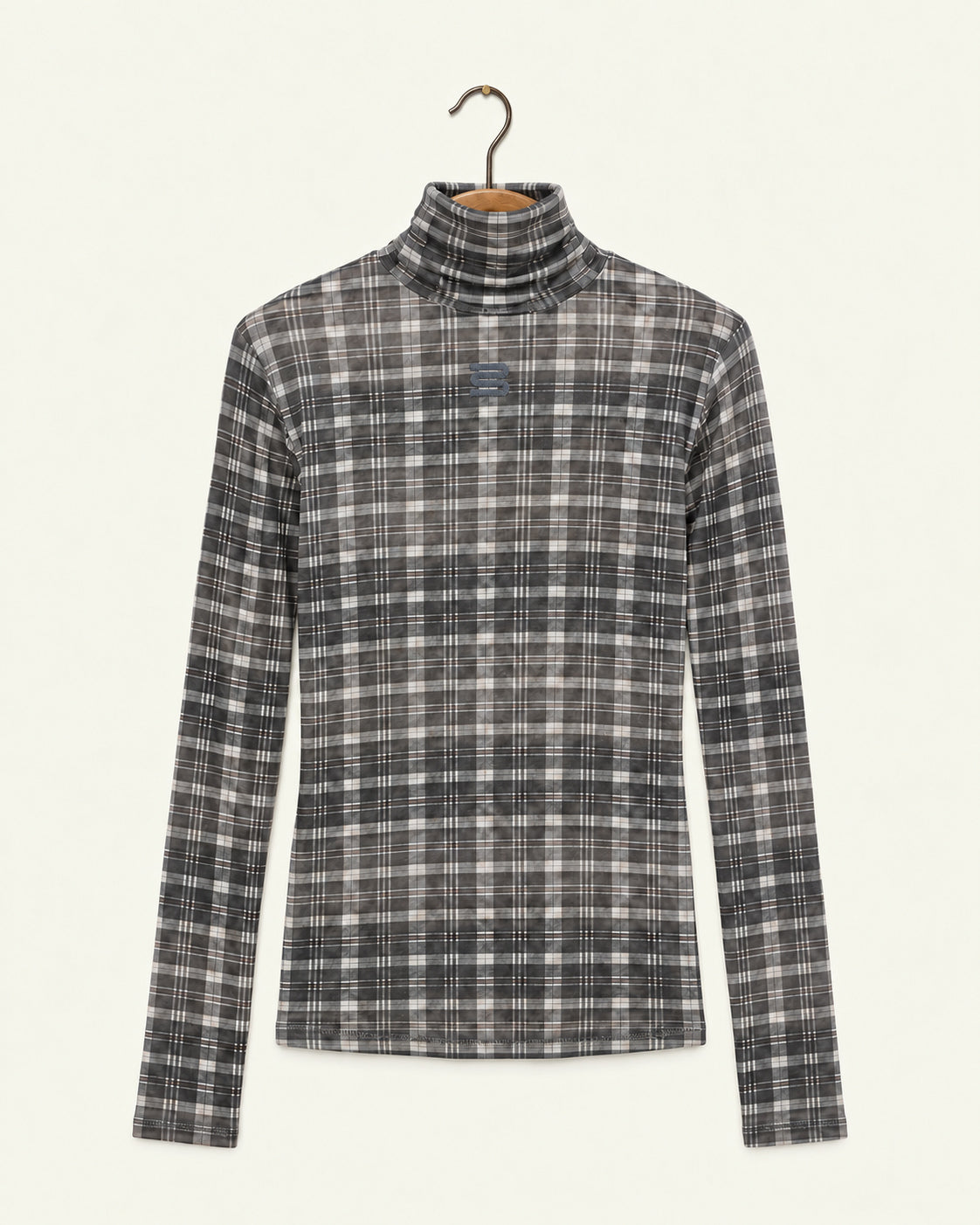 Bellerose - Top Vinny 62 - Carreaux Gris, vue de face sur cintre