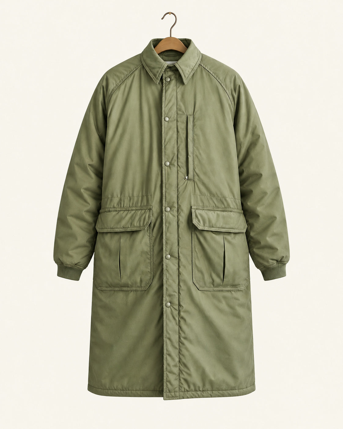 OrSlow - Manteau - Kaki, vue de face sur cintre