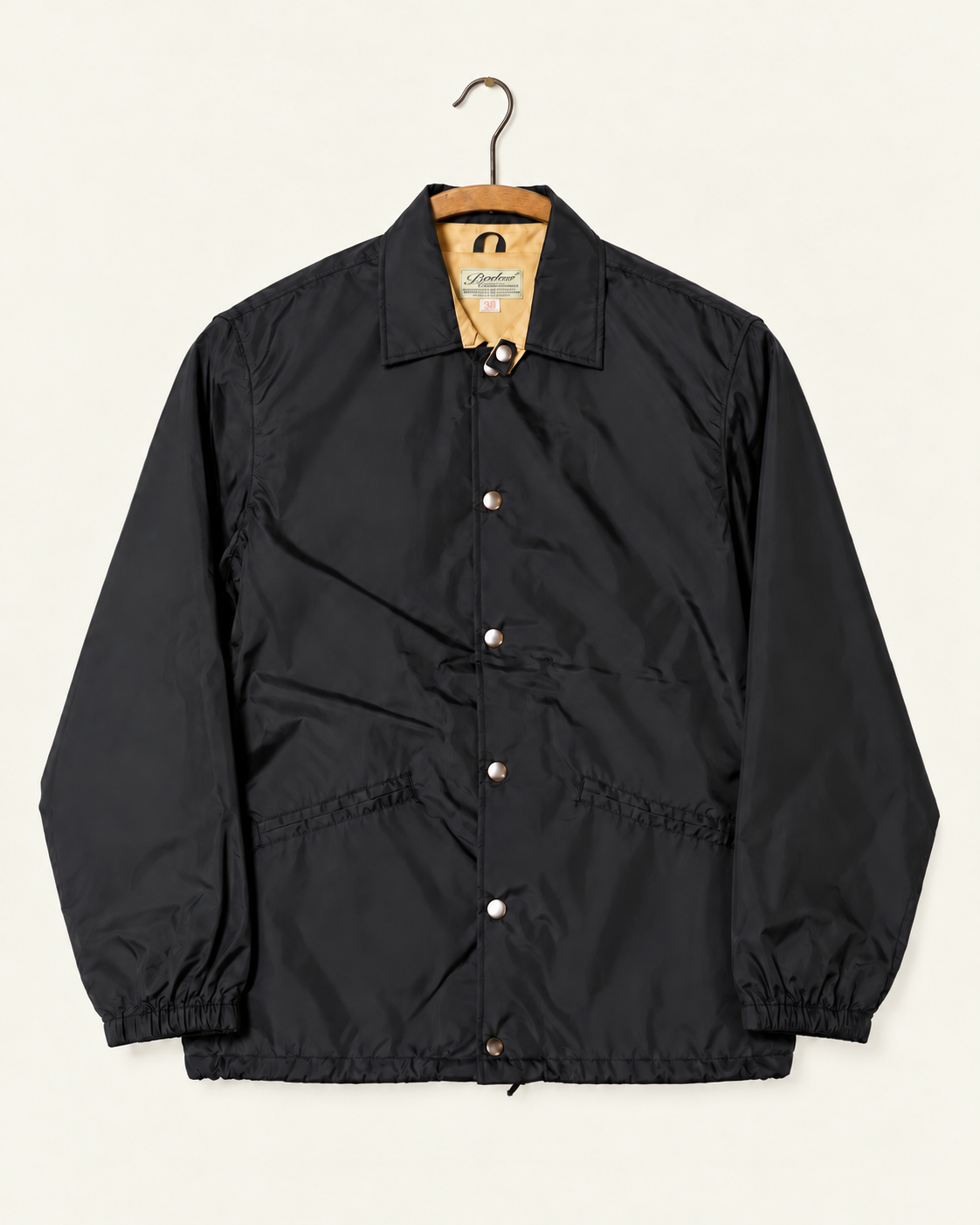 Warehouse & Co - Veste 1970S Guide And Coach - Noir, vue de face sur cintre