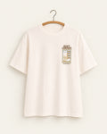 Damson Madder - T-Shirt Quiet Company - Écru - vue sur cintre