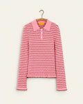 Guest In Residence - Polo Smocked Shrunken - Sprinkle & Burnt Sienna - vue sur cintre