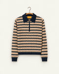 Guest In Residence - Pull Track Polo - Marine Combo - vue sur cintre