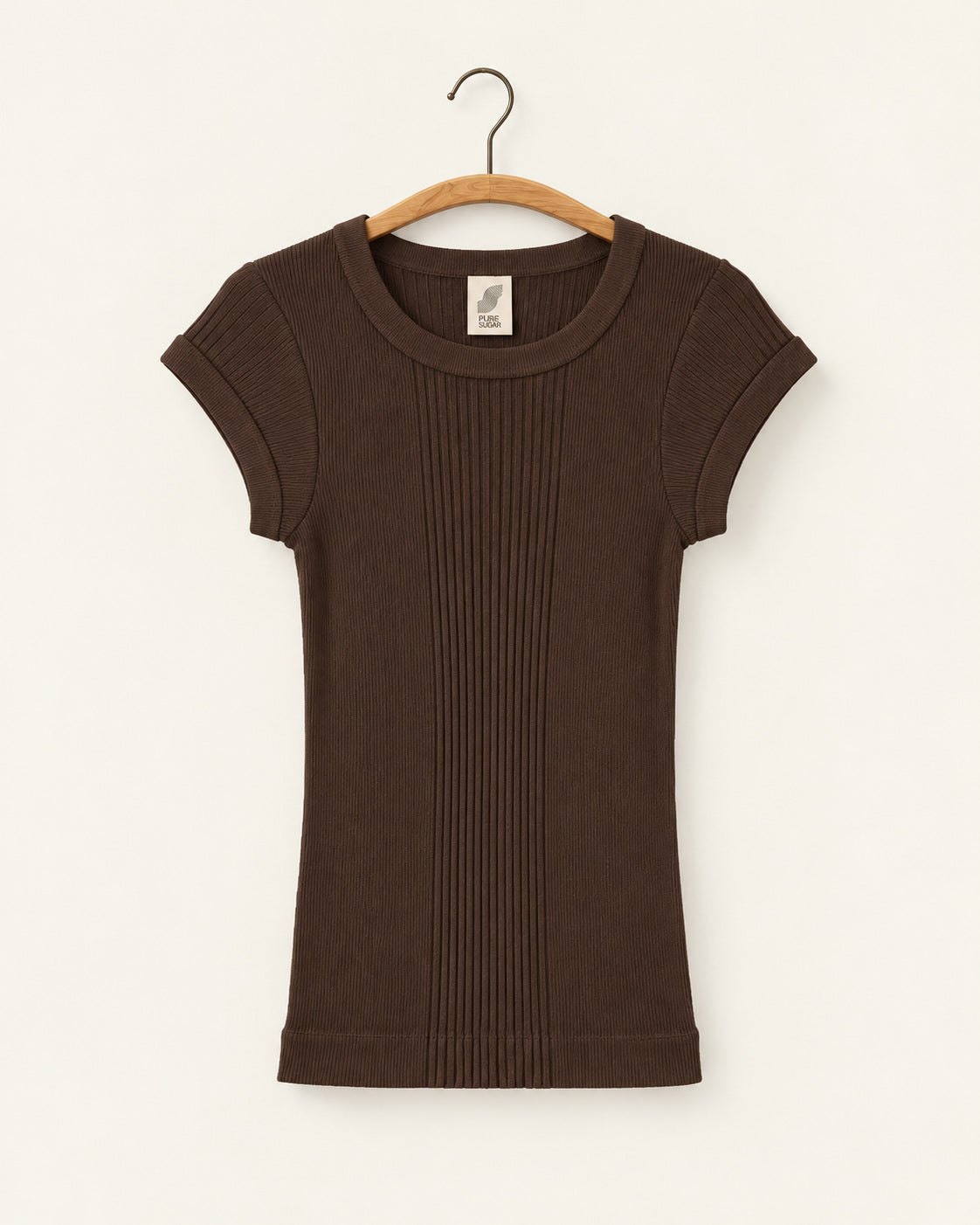 Pure Sugar - Chalain T-Shirt - Brown - view on hanger
