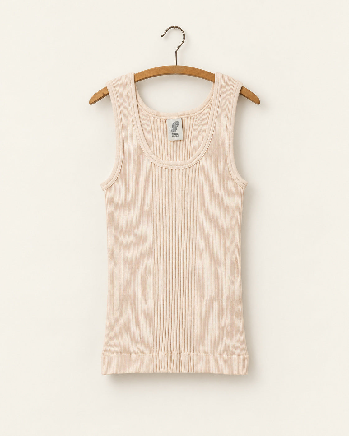Pure Sugar - Malawi tank top - Ecru - view on hanger