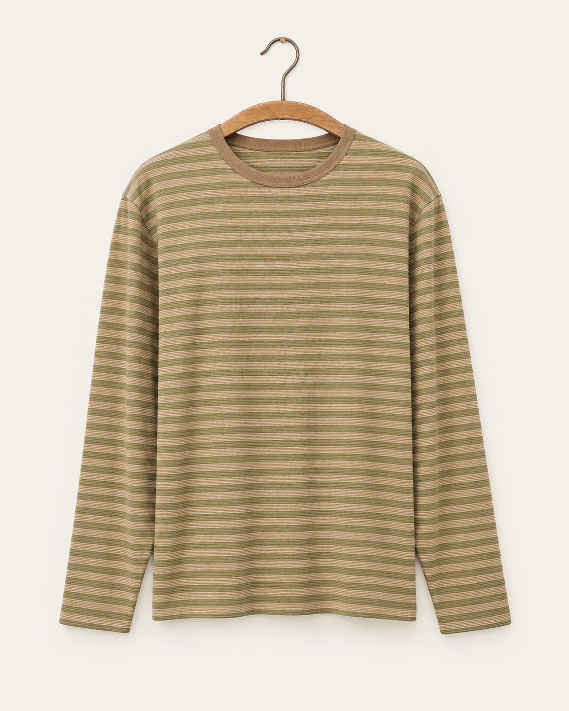 Another Aspect - T-shirt rayé 3.0 JPN - Rayures vertes - sur cintre