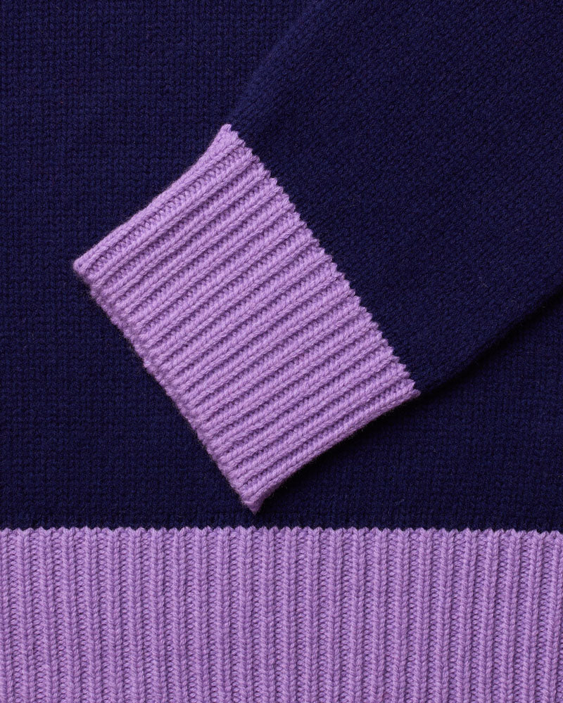 Merci - Pull Eloise - Bleu & Mauve