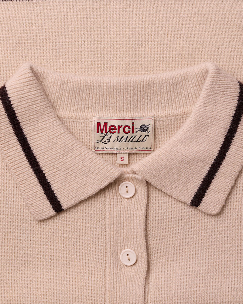 Merci - Pull Giulia - Ecru Marron & Bleu