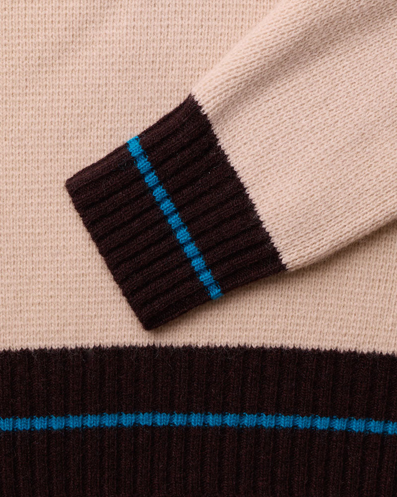 Merci - Pull Giulia - Ecru Marron & Bleu