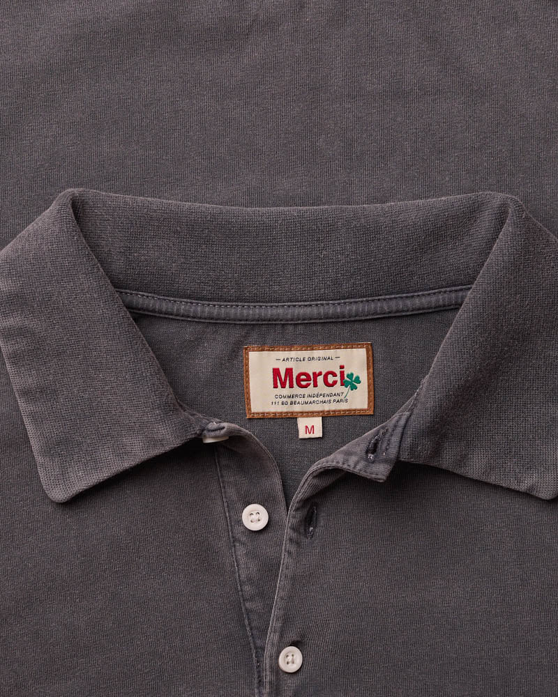Merci - Polo Silas - Noir Délavé