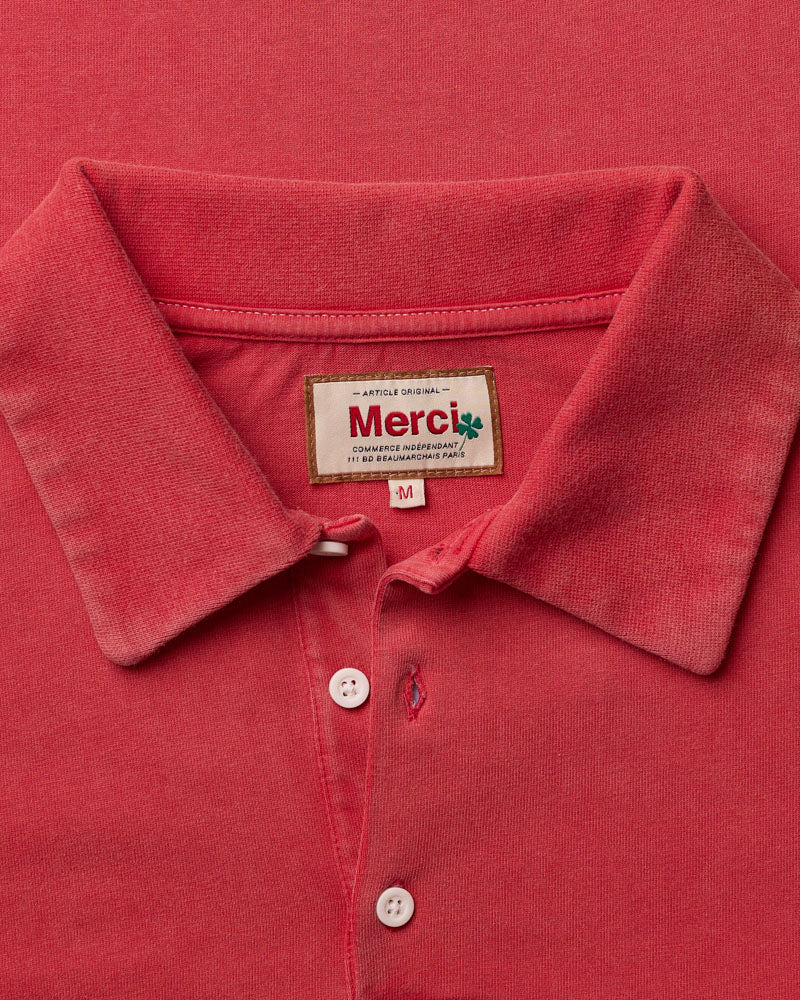 Merci - Polo Silas - Rouge Délavé