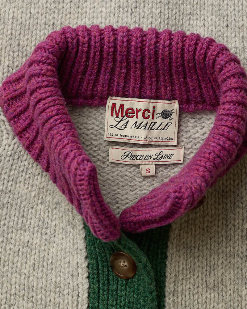 Merci - Cardigan Flora - Gris Chiné Multi