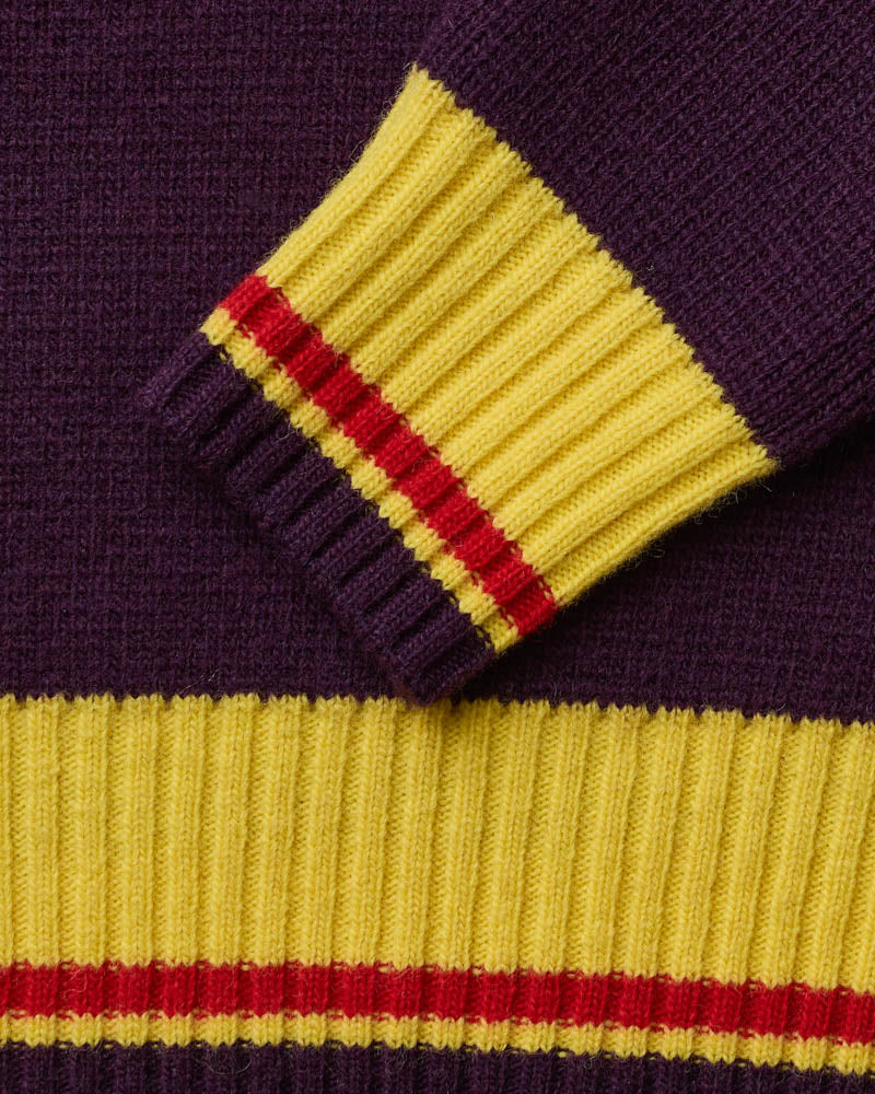 Merci - Pull Giulia - Violet Jaune & Rouge