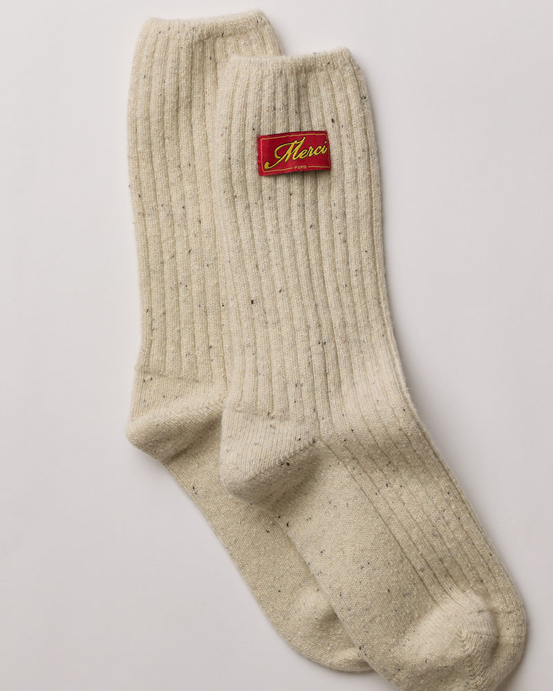 Merci - Chaussettes Sacha - Ecru