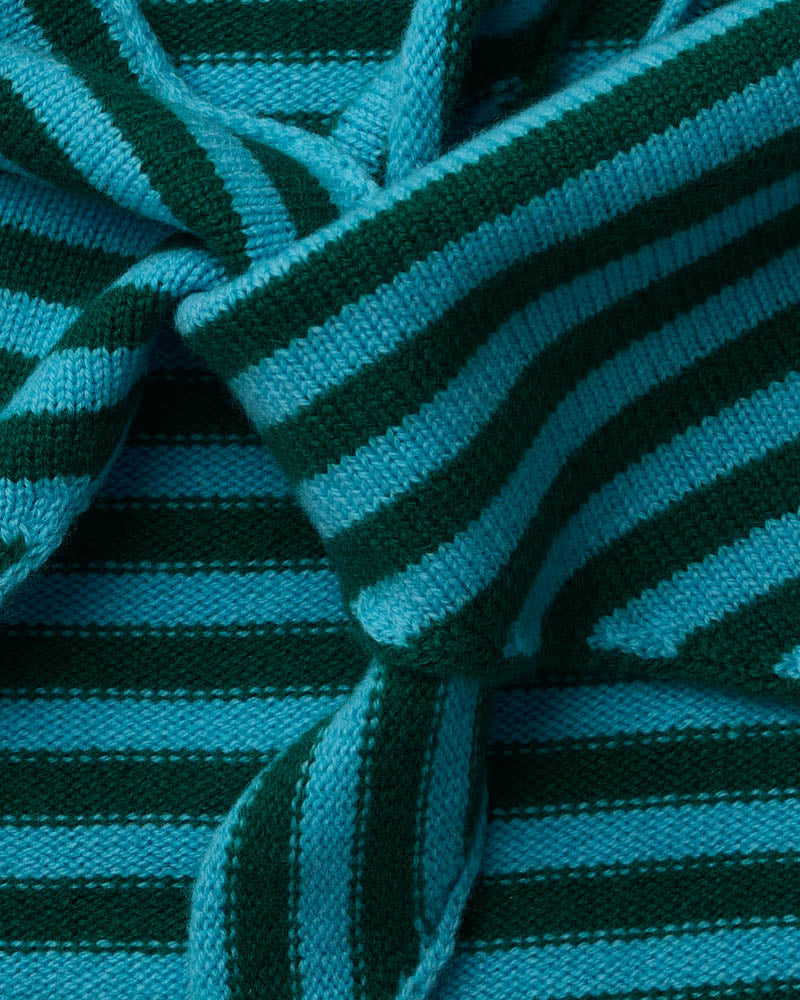 Merci - Bandana Martine Rayures - Bleu & Vert