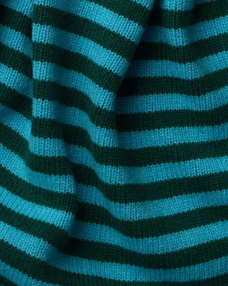 Merci - Bandana Martine Rayures - Bleu & Vert