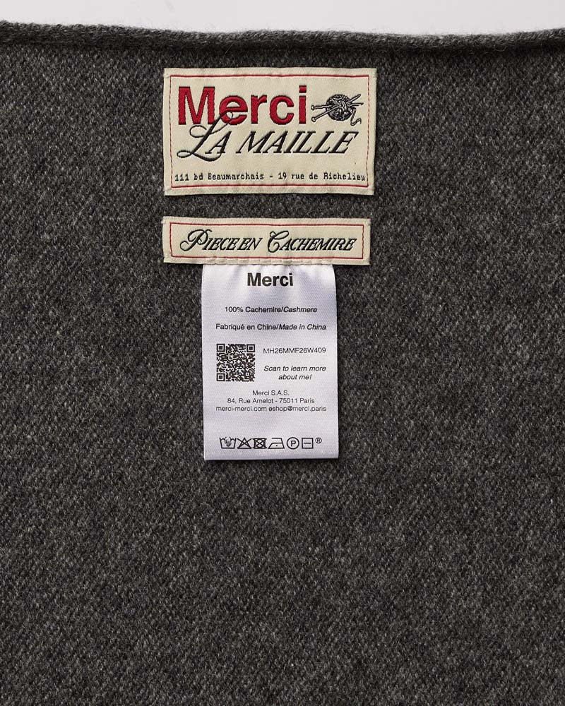 Merci - Martine cashmere bandana - Heather Gray