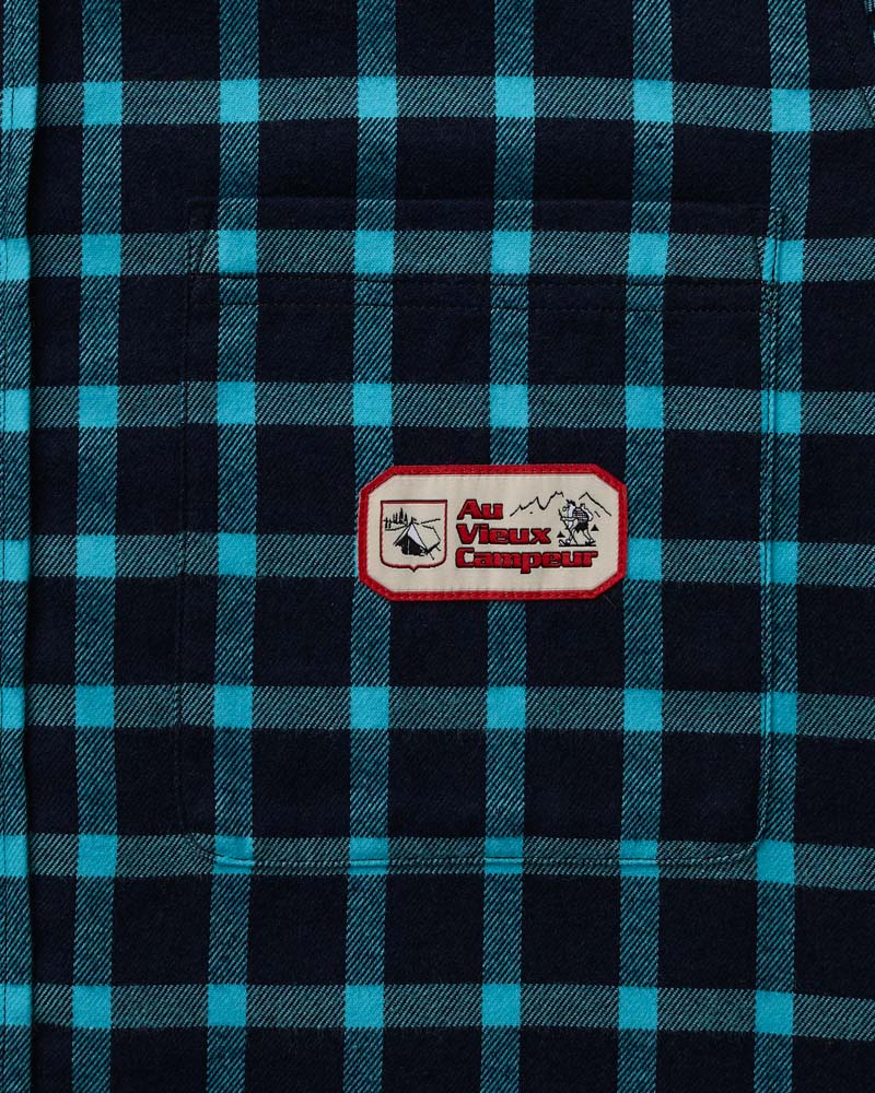 Au Vieux Campeur - Congés Payés - Chemise Elmer Flanelle - Marine & Turquoise