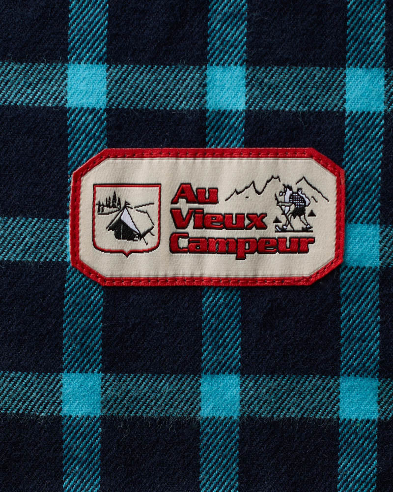Au Vieux Campeur - Congés Payés - Chemise Elmer Flanelle - Marine & Turquoise