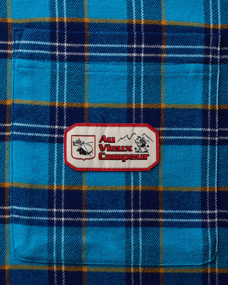 Au Vieux Campeur - Congés Payés - Chemise Elmer Flanelle - Marine & Bleu